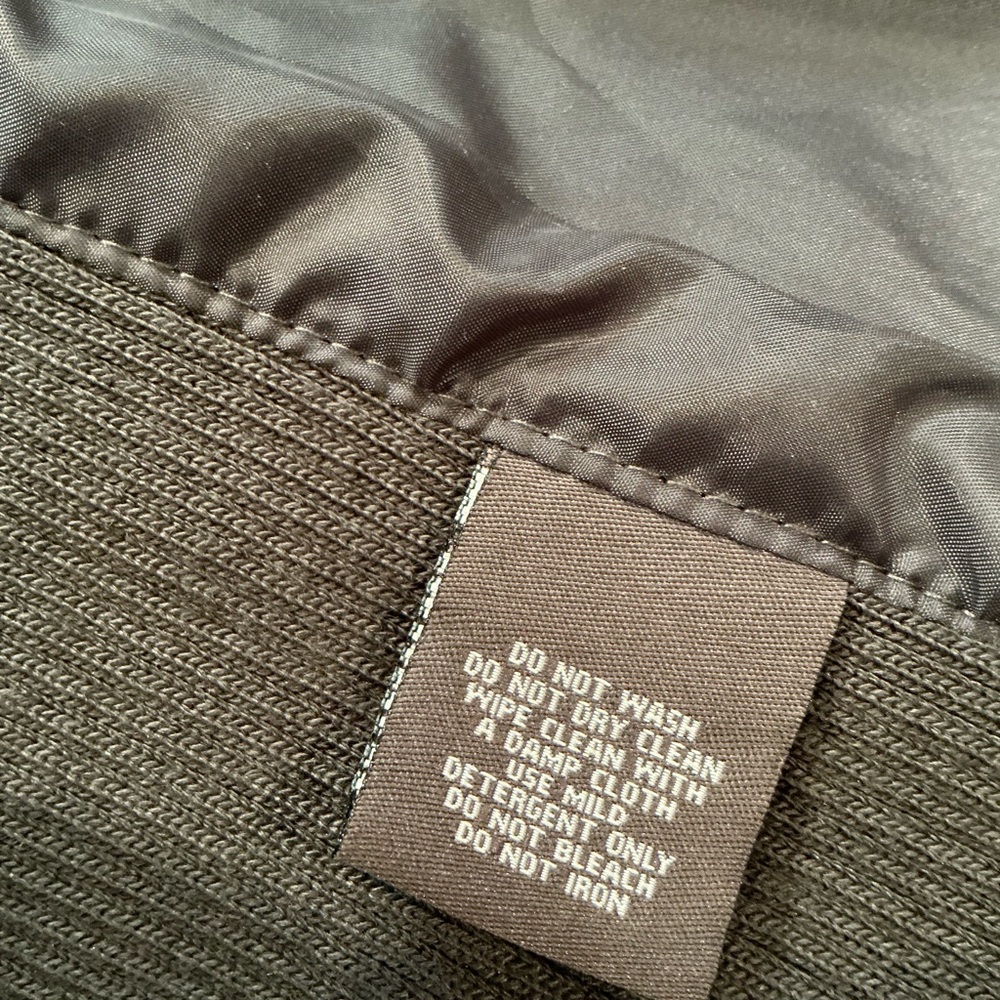 Faux leather and knit zip front jacket - Picture 7 of 7